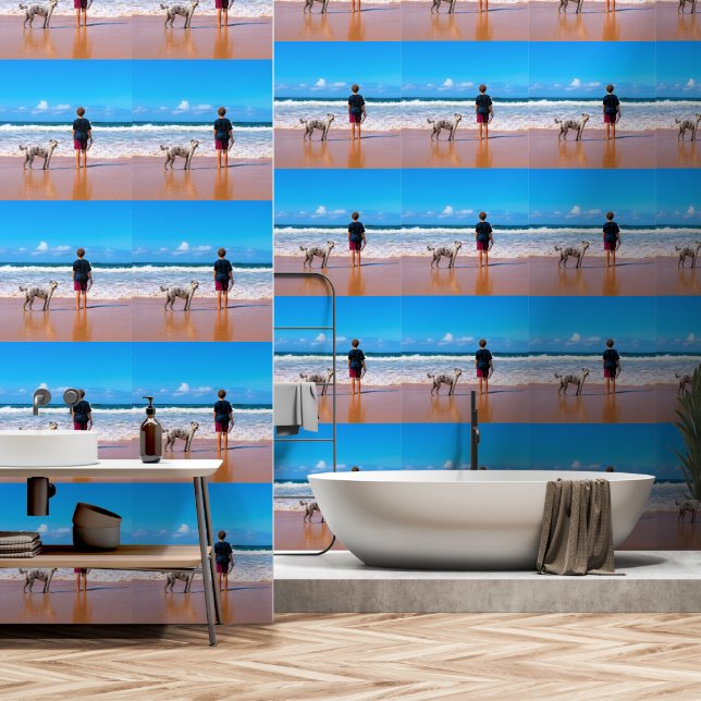 Papel Pintado Foto personalizado Diseño personalizado de sus pro (Baño)