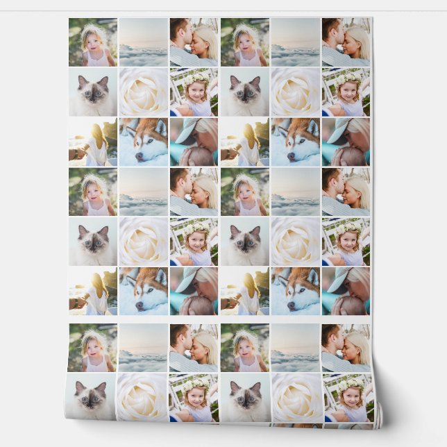 Papel Pintado Fotos personalizadas Collage Moderno Simple (Desenrollar)