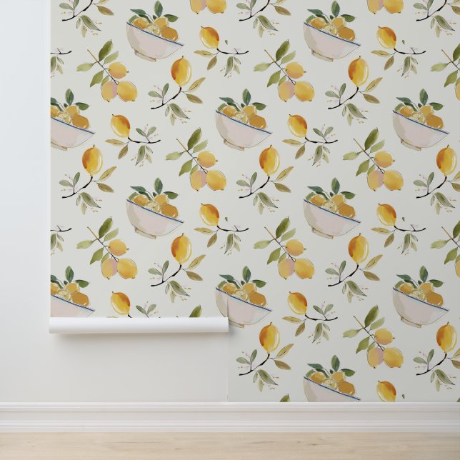 Papel Pintado French Country Lemon Pattern (Solicitud)