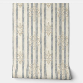 Papel Pintado French Retro Damask Stripe 