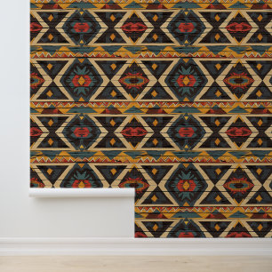 Papel Pintado fresco Aztec occidental de imitación de madera de 