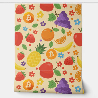 Papel Pintado Frutas de Bitcoin