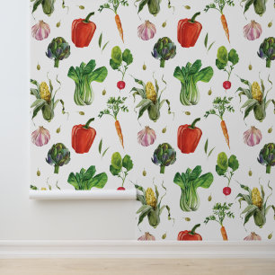 Papel Pintado Frutas orgánicas y productos vegetales de color ac