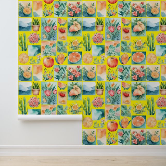 Papel Pintado Frutas, plantas y naturaleza modernas (Solicitud)