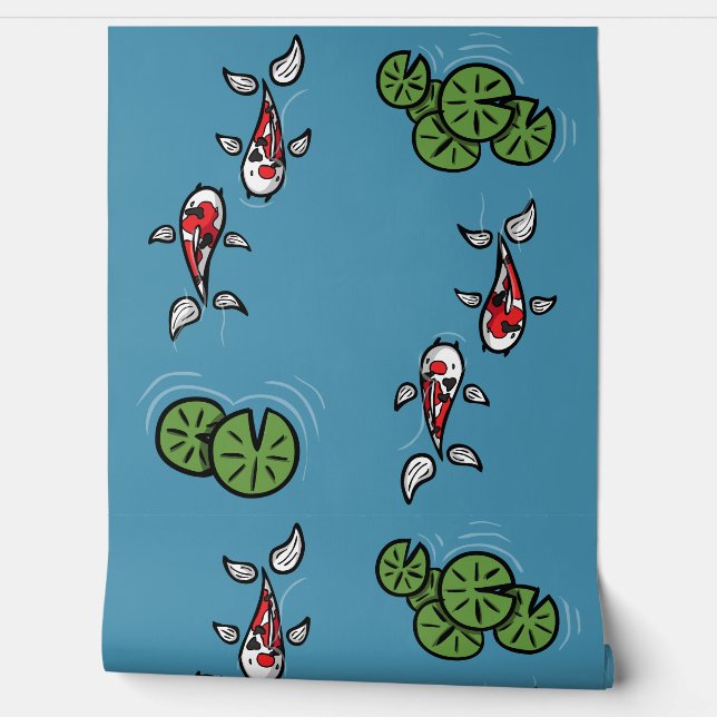 Papel Pintado Fuku y Heiwa el Koi (Desenrollar)