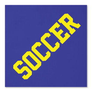 Papel Pintado Fun Athletic Slant Yellow SOCCER Textos En Deep Bl