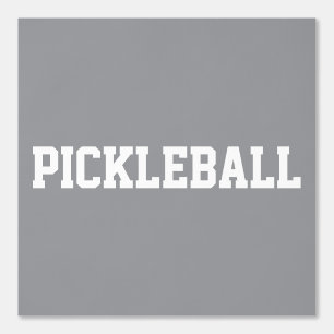 Papel Pintado Fun Athletic White PICKLEBALL Textos Sobre Gris Cl