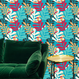 Papel Pintado Fun Foliage Resumen Patrón colorido