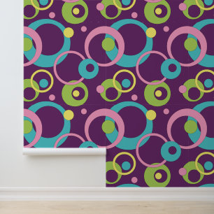Papel Pintado Funky Purple Circles