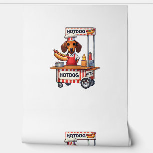 Papel Pintado Funny Dachshund Dog Hotdog Sandwich Weenie Sausage