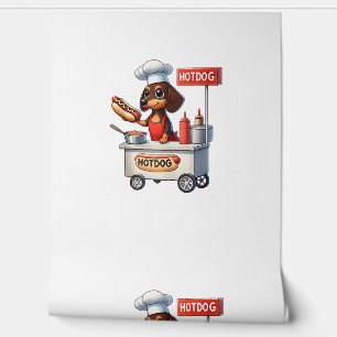 Papel Pintado Funny Dachshund Sausage Dog Weenie Hotdog Sandwich