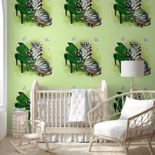 Papel Pintado Funny jugador de piano de cebra