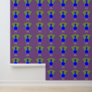 Papel Pintado Funny Navidades Peacock Pattern