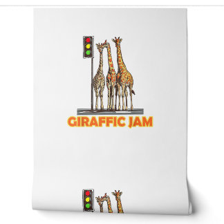 Papel Pintado Funny Pun Giraffe Jam