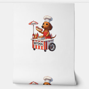 Papel Pintado Funny Weenie Dachshund Dog Sausage Hotdog Sandwich