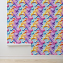 Papel Pintado Fusión de pintura arco iris