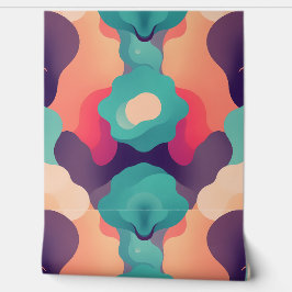 Papel Pintado Fusión vibrante: Resumen retro-moderno de Kaleidos