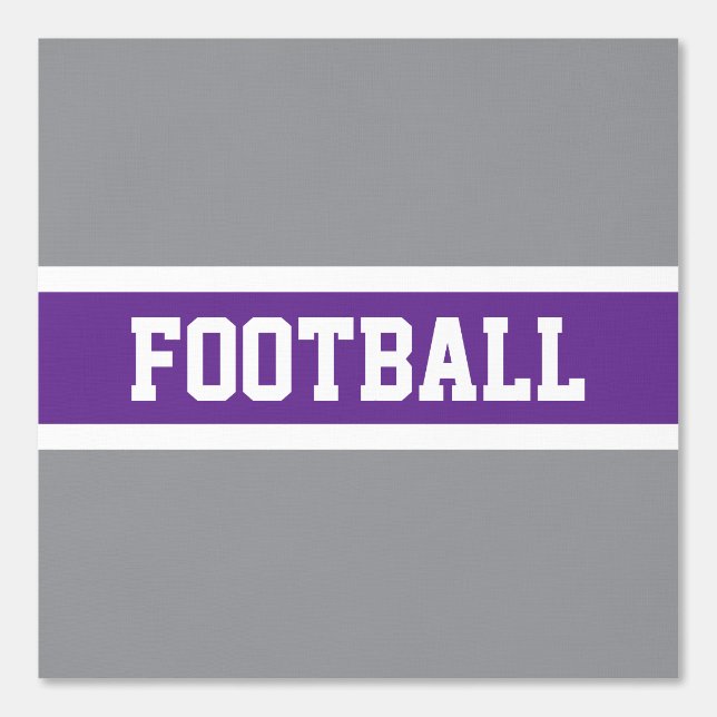 Papel Pintado FÚTBOL Audaz Bandas Blancas Púrpura Sobre Gris Mod (Anverso)