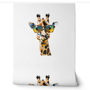 Papel Pintado gafas de sol de animales girafa con gafas de sol