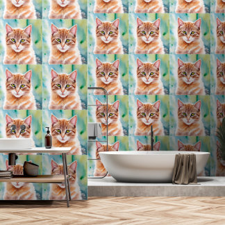 Papel Pintado Gato de Naranja cutáneo
