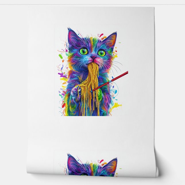 Papel Pintado Gato de Pasta Picasso - Comida divertidísima para  (Desenrollar)