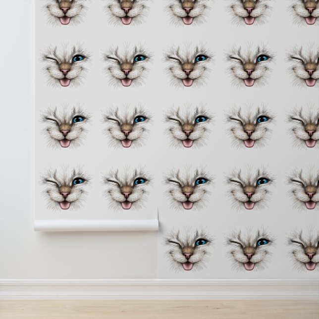 Papel Pintado Gato de Winking Cute (Solicitud)