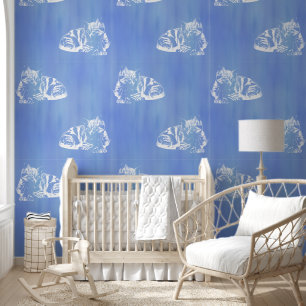 Papel Pintado Gato gatito lindo - líneas de silueta 2