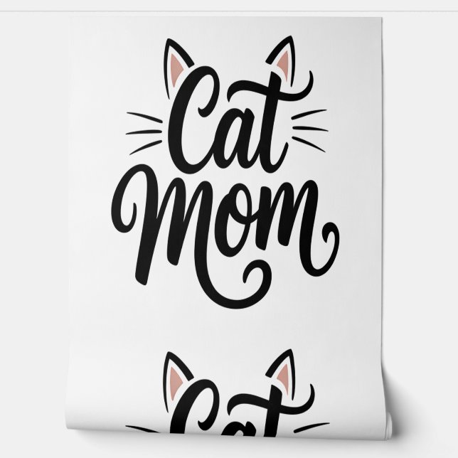 Papel Pintado Gato Mamá Whiskers y Oídos (Desenrollar)