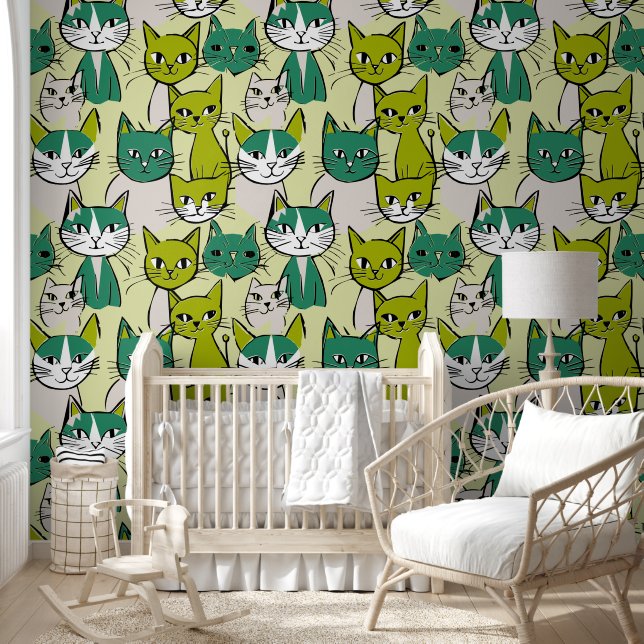 Papel Pintado gatos (Niños)