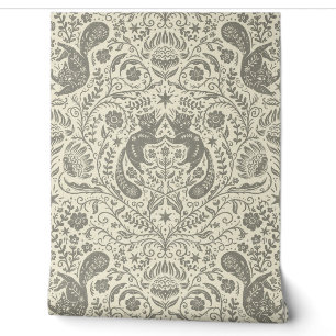Papel Pintado Gatos bohemios refinados - Luz de timbre anticuada