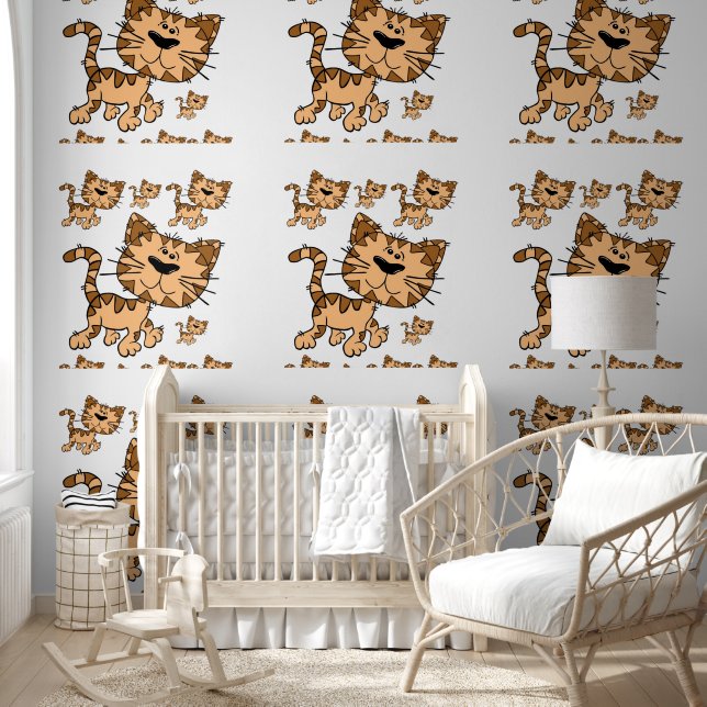 Papel Pintado Gatos de papel tapiz (Niños)
