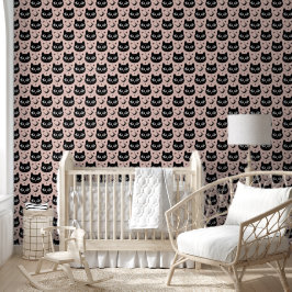 Papel Pintado Gatos Negros Lindos y Halloween Celestial