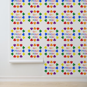 Papel Pintado Gay Orgulloso Irlandés Arcoiris Shamrock
