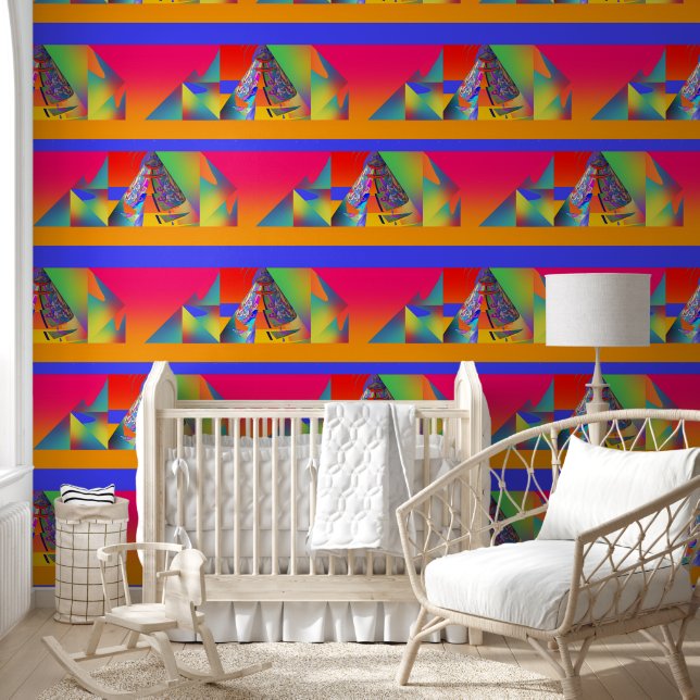 Papel Pintado Geo Pyramid Collage (Niños)