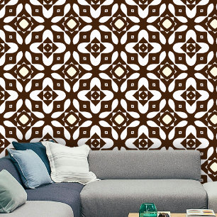 Papel Pintado Geométrica beige de crema marrón moderna de mediad