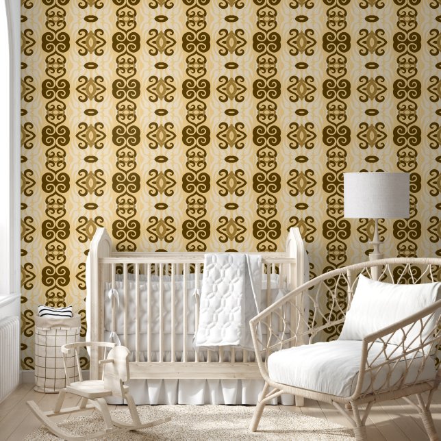 Papel Pintado geométrico beige (Niños)