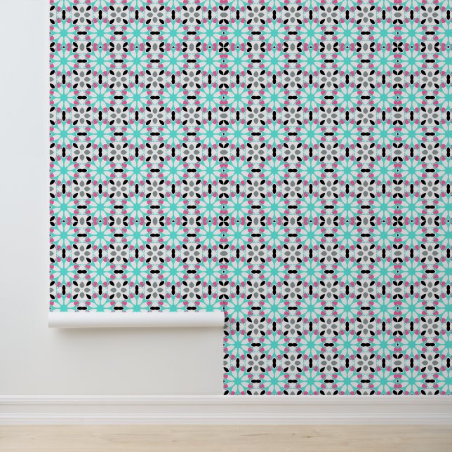 Papel Pintado Geométrico floral moderno (Solicitud)