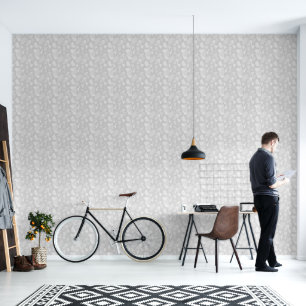Papel Pintado Geométrico gris minimalista  