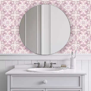 Papel Pintado Geométrico Rosa Monocromático