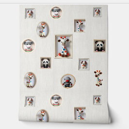 Papel Pintado Giggly Giraffe Garden