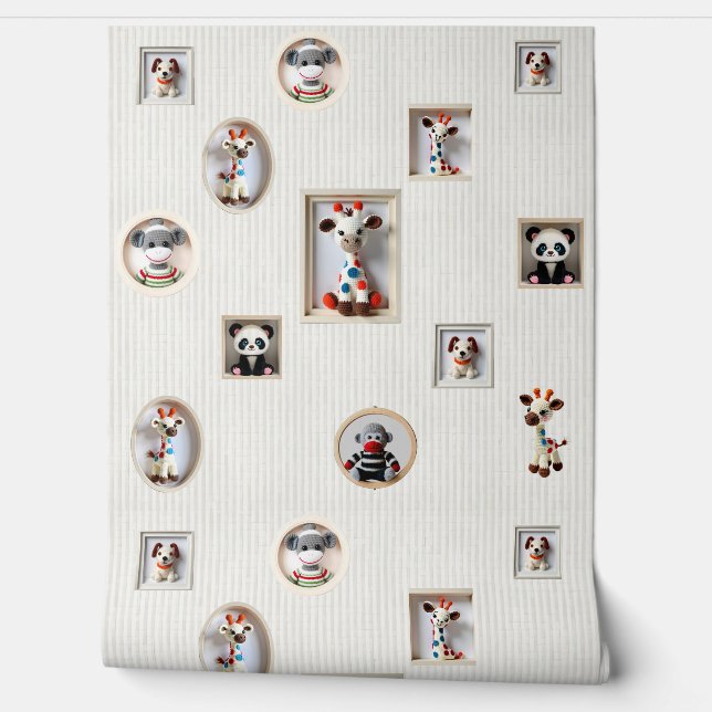 Papel Pintado Giggly Giraffe Garden (Desenrollar)