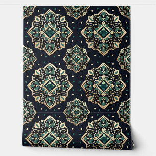 Papel Pintado Gilded Emerald Mandala