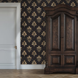 Papel Pintado Gilded Noir Damask Princescore