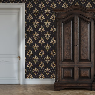 Papel Pintado Gilded Noir Damask Princescore