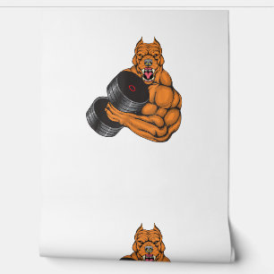 Papel Pintado Gimnasio Pit Bull Gym Fitness - Cuerpo de elevació