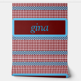 Papel Pintado Gingham a Cuadros Personalizado