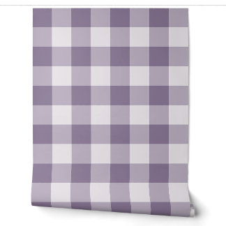 Papel Pintado Gingham de Cuadros Búfalo Grande Lavanda