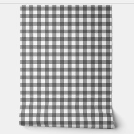 Papel Pintado Gingham grises clásica de alta elección