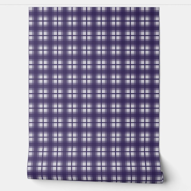 Papel Pintado Gingham Indio - Majestuoso Índigo (Desenrollar)