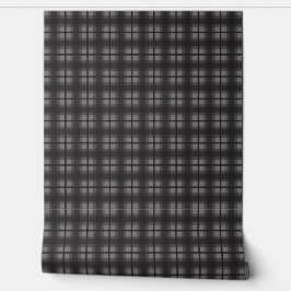 Papel Pintado Gingham Indio - Negro Atractivo